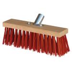 Balai cantonnier piassava rouge 32 cm monture bois douille métal l'unité