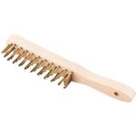 Brosse en laiton manche en bois l'unité