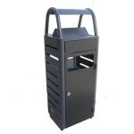 Cendrier poubelle 25L/4L gris manganèse l'unité JOFEL