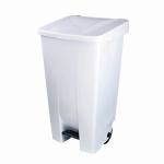 Container plastique à pédale 95L blanc