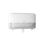 Distributeur papier toilette Twin Mid-Size sans mandrin ABS blanc T7 l'unité TORK