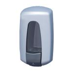 Distributeur savon liquide plastique gris métal réservoir transp 900 ml l'unité JOFEL