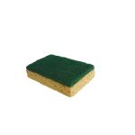 Eponge grattante basic - vert/blond - 130x90mm l'unité