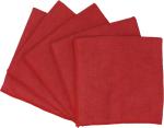 Lavettes microfibre à picots 40x40cm - rouge - les 5 unités
