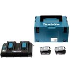 Pack Energie 18 V Li-Ion 4 Ah 2 batt BL1840B+chargeur DC18RD coffret MAKPAC MAKITA