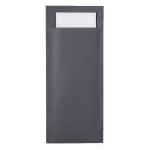 Pochettes anthracite/serv ouate 38x38 blanc les 240