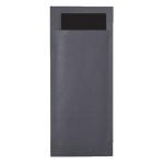 Pochettes anthracite/serv ouate 38x38 ébène les 240