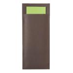 Pochettes chocolat/serv ouate 38x38 pistache les 240