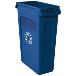 Poubelle 87L bleu Slim Jim RUBBERMAID