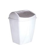 Poubelle couvercle basculant 10L plastique blanc