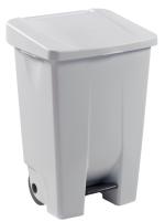 Poubelle mobile à pédale 80L blanche Mobily ROSSIGNOL