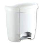 Poubelle à pédale 6L plastique blanc Lolly