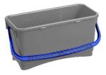 Seau gris anse bleue 20L polypropylène DME
