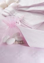 Serv ouate gaufree 2p 20x20 rose poudre les 600