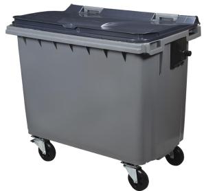 Container plastique 4 roues  660L gris KOROK sans barre ROSSIGNOL