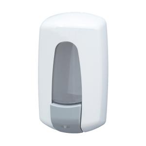 Distributeur savon liquide plastique blanc réservoir transp 900 ml l'unité JOFEL