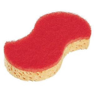 Eponges grattantes ergonomiques 92 - rouge/blond - le sachet de 10 SPONTEX