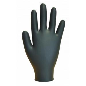 Gants nitrile - noir - non poudrés usage unique taille M la boîte de 100
