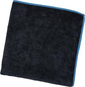 Lavette microfibre 38x38cm - gris liseré bleu - l'unité