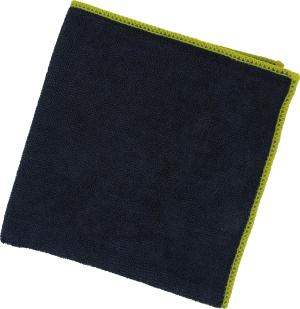 Lavette microfibre 38x38cm - gris liseré jaune - l'unité