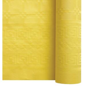 Nappe rouleau damassé jaune 1,20m x 25m les 6 rouleaux