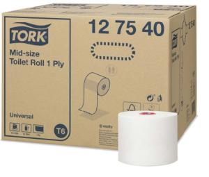 Papier toilette Universal Mid-Size 1 pli 135mx9,9cm T6 les 27 bobines TORK