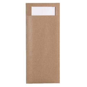 Pochettes kraft brun/serv ouate 38x38 blanc les 240