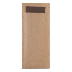 Pochettes kraft brun/serv ouate 38x38 chocolat les 240
