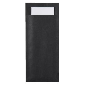 Pochettes kraft ébène/serv ouate 38x38 blanc les 240
