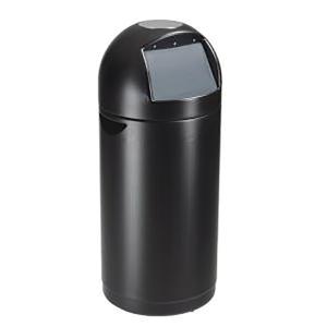 Poubelle 52L noire couvercle à trappe ROSSIGNOL