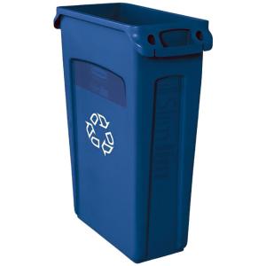 Poubelle 87L bleu Slim Jim RUBBERMAID