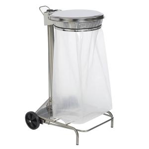 Poubelle mobile à pédale 110L inox Collecroule ROSSIGNOL