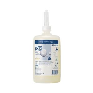 Recharges savon liquide mains doux parfumé crème S1 le carton de 6x1L TORK