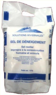 Sel de déneigement chlorure de sodium le sac à poignée de 10kg