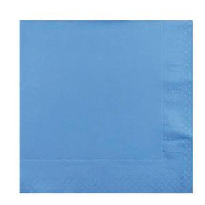 Serv ouate gaufrée 2p 38x38 bleu azur les 900
