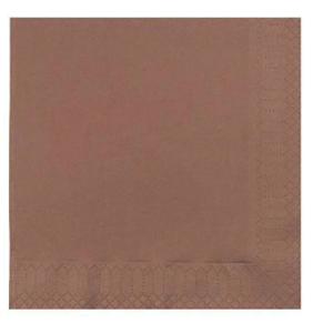 Serv ouate gaufrée 2p 38x38 chocolat les 900